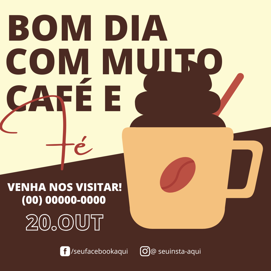 Arte bom dia com muito café