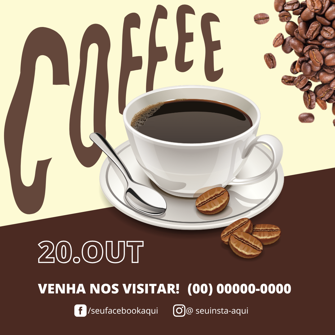 Arte coffee com xícara
