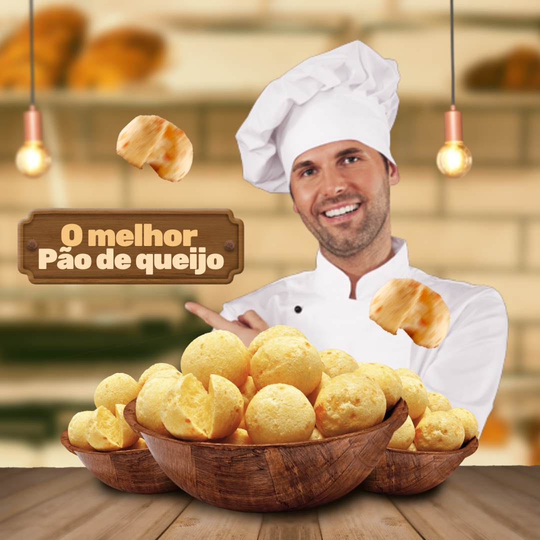 Exemplo de arte para pão de queijo